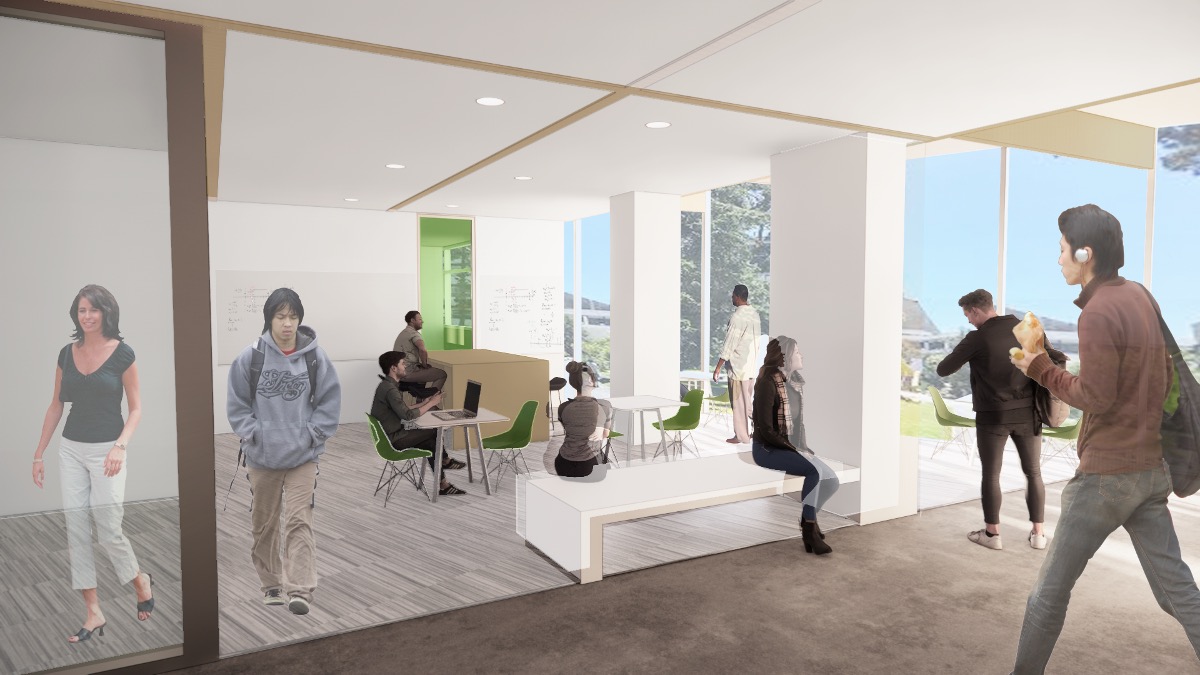 Rendering of open space on SEIC 3rd floor